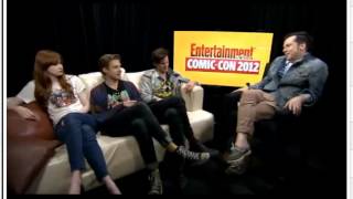 ComicCon 2012  Matt Smith Karen Gillan and Arthur Darvill interviewed by EW [upl. by Inalel473]