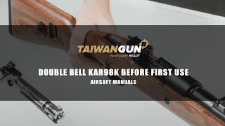 Double Bell Kar98k Preparation for the First Use  Airsoft Manuals [upl. by Ahsimot]