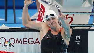 Christie Raleigh Crossley breaks WORLD RECORD in 50m free heats at Paralympics  NBC Sports [upl. by Kcirdnekal]