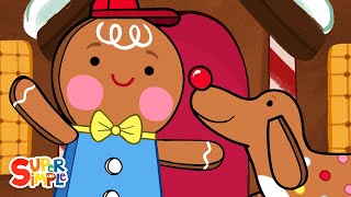 Gingerbread House  Kids Songs  Super Simple Songs [upl. by Alyakam]