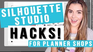 How to make Planner Stickers in Silhouette Studio  Hacks to Create Stickers FASTER [upl. by Knepper]