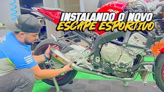 INSTALANDO O NOVO FULL AKRAPOVIC NA BMW S1000RR [upl. by Hallagan]