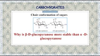 Why is βDglucopyranose more stable than αform [upl. by Ariamoy124]