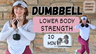 20 MIN LEG WORKOUT  Lower Body Home Workout  Dumbbells [upl. by Onurb798]