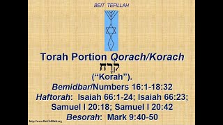 Torah Portion QorachKorach 762024 [upl. by Uyekawa627]