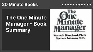 The One Minute Manager  Book Summary [upl. by Al]