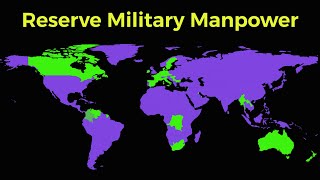 Map Reserve Military Manpower by Country 2024 [upl. by Sylvan]