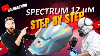 We have tested the Prismatic SPECTRUM 12 microns paint over white basecoat motocycle tank [upl. by Owain96]