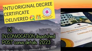 JNTUH OD original degree certificate delivered IN convocation xi dispatched 2023 post convocation [upl. by Smiga]