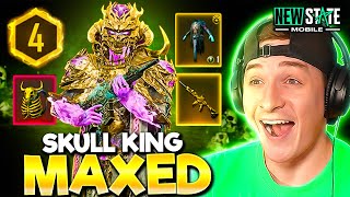 NEW MAXED GOLDEN SKULL KING XSUIT NEW STATE MOBILE [upl. by Alene596]