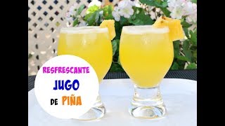 Jugo de piña refrescante  Cocinando con Ros Emely [upl. by Weld]