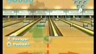 Wii Sports Bowling Spin Control no miss [upl. by Aloeda42]