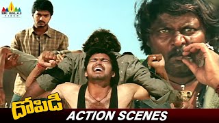 Vijay Thalapathy Back to Back Action Scenes  Dopidi Movie  Telugu Action Scenes SriBalajiAction [upl. by Walburga]