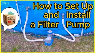 How to Set Up and install a Filter Pump for a Garden Swimming Pool  Bestway [upl. by Jourdain586]