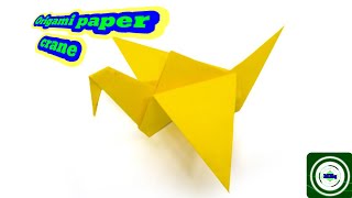 How To Make a Paper Crane  Origami Crane Easy  Step by Step Tutorial Origami flapping Bird [upl. by Ggerc]