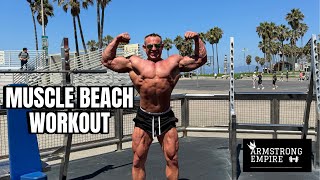 MUSCLE BEACH WORKOUT  VENICE BEACH  POST NPC USA’S 2024 [upl. by Hairaza]