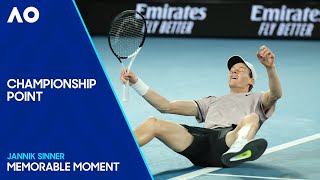 Championship Point  Jannik Sinner Wins First Grand Slam Title After Epic  Australian Open 2024 [upl. by Agostino]