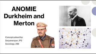 Anomie theory  Emile Durkheim and RK Merton Sociological Thinkers  Sociology  IPS Satyanarayan [upl. by Willow]