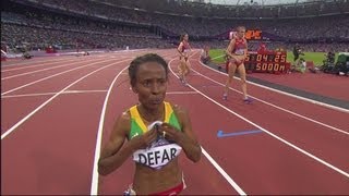 Meseret Defar Wins Womens 5000m Gold  London 2012 Olympics [upl. by Gottwald]