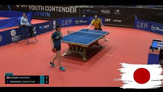 Kagawa Sakurako vs Constantina PSIHOGIOS  U 17 girls singles  SF  WTT Youth Contender Darwin 2024 [upl. by Naaman]