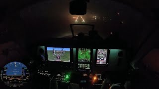 Night IFR approach reporting 100 ft overcast in a Baron 58 [upl. by Aranaj73]