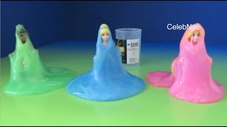 Slime time with Disney Magiclip Princess Glow in the Dark Dresses [upl. by Eerihs]