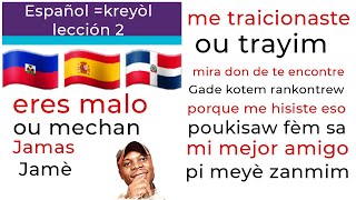 Español  kreyòl lección 2 🇭🇹🇪🇦🇩🇴 [upl. by Simmonds]