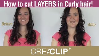 How to Cut LAYERS in Curly Hair  Layering Hair Easy at Home [upl. by Niel]