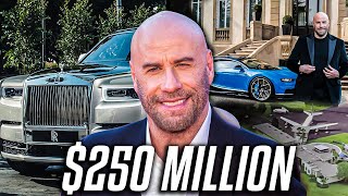 John Travoltas 2024 Women Residences Cars and Net Worth [upl. by Norrek]