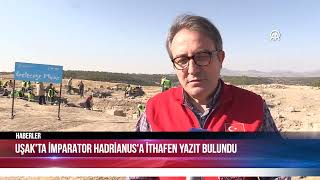 Uşakta imparator Hadrianusa ithafen yazıt bulundu [upl. by Alurd]