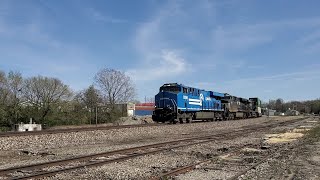 NS 8098 quotConrailquot leads NS 26c through New Castle Indiana [upl. by Sabir]