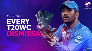 MS Dismissals Every Dhoni dismissal  T20 World Cup [upl. by Penni721]