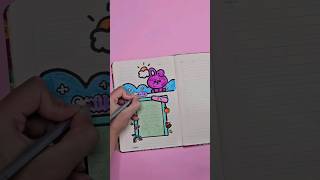 دفتراتونو خوشگل کنین۲  BT21 notebook design  shorts [upl. by Namra]