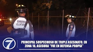 ¡Exclusivo Principal sospechoso de triple asesinato en Zona 16 asegura quotFue en defensa propiaquot [upl. by Irrek]