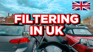 5 Minutes of Motorcycle Filtering Lane Splitting in London UK  Moments 04 motovlog motorcycle [upl. by Yrneh]