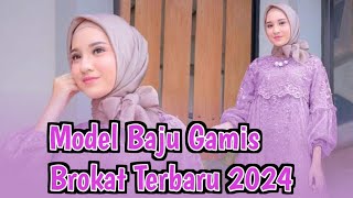 gamis brokat trend 2024 desain mewah dan modern [upl. by Haet]