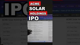 ACME IPO🔥 acme Acmeipo newipo tradeemperor tradingtamil [upl. by Twelve90]