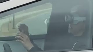 Man Drives Tesla Cybertruck While Wearing VR Headset [upl. by Hauhsoj132]