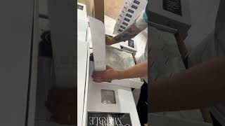 Carrara White Marble Mosaic Tile Process [upl. by Ahsot]