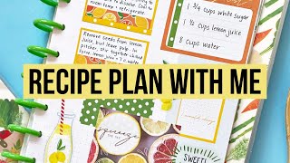 Recipe Plan With Me  Lemonade  The Happy Planner [upl. by Ebag]