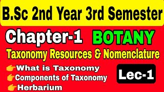 🔴LiveBSc 2nd year 3rd semester Botany Unit1Components of Taxonomy in hindiHerbarium in hindi [upl. by Ricketts]