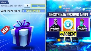 How to GIFT any ITEMS  VBucks in Fortnite Battle Royale SEASON 5 [upl. by Valentin969]