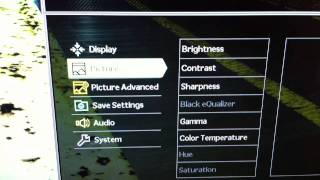 BenQ XL2420T settings menu Einstellungsmenü 720p HD [upl. by Lockhart]