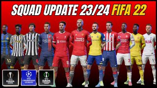 SQUAD UPDATE 2324 PARA O FIFA 22  TRANSFERÃŠNCIAS ACESSOS E REBAIXAMENTOS DE EQUIPES [upl. by Hsizan]