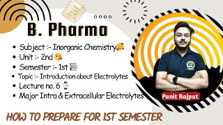 Major Intra And Extracellular Electrolytes  Major Physiological Ions  Pharmaceutical Chemistry [upl. by Anelah426]