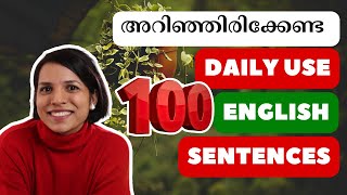 BASIC ENGLISH SENTENCES FOR BEGINNERS  SPOKEN ENGLISH IN MALAYALAM  DAILY USE ENGLISH SENTENCES [upl. by Derril]