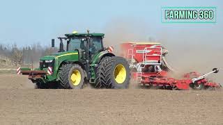 Seeding 2023  John Deere 8400R amp Pöttinger Terrasem C6 seed drill [upl. by Skutchan]