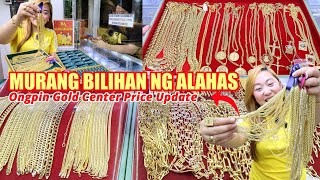 Murang Bilihan Ng Alahas Ongpin Gold Center Price Update Real Gold Jewelry Pwedeng Umorder Online [upl. by Obed]