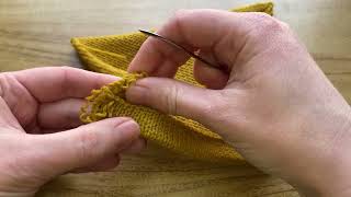 Folded Hem Knitting Tutorial [upl. by Etsirk]