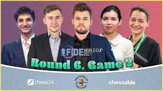 FIDE World Cup Round 62  Anish Giri amp Sopiko Guramishvili [upl. by Artemas]